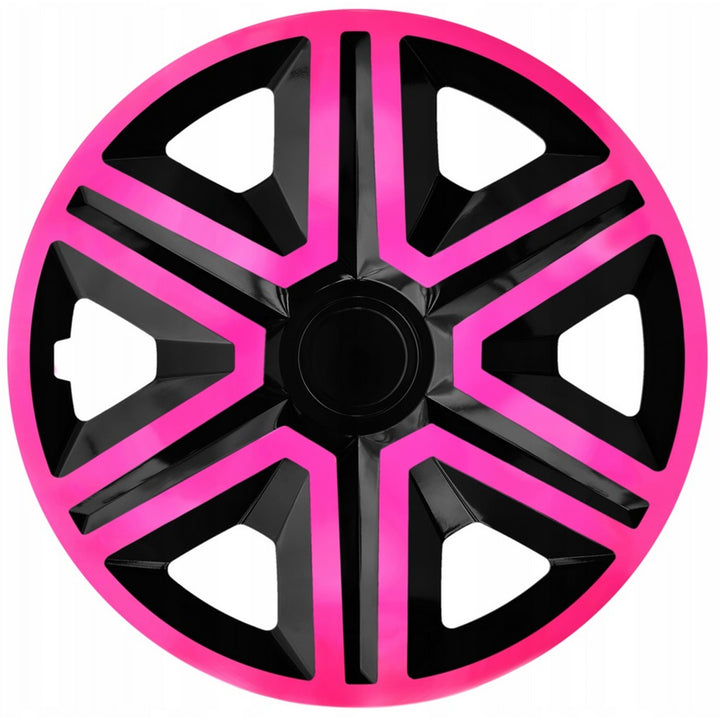 Copricerchio universale da 14'' NRM Action Doublecolor rosa e nero, 1 pezzo