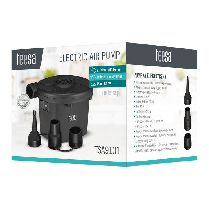 Pompa elettrica per materassi e piscine, 12 V, 230 V, Teesa