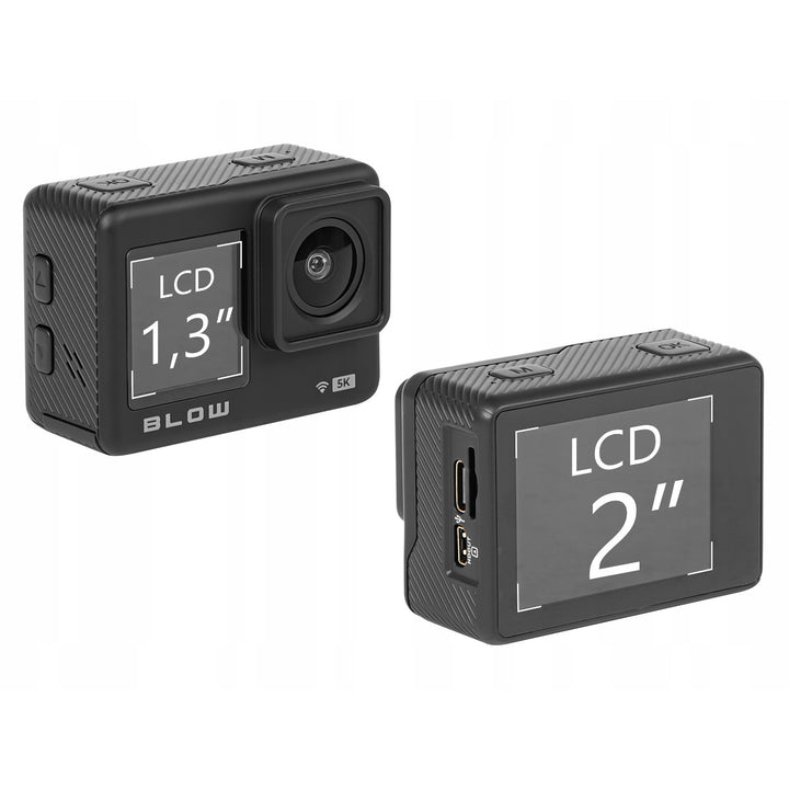 Videocamera sportiva Pro4U 5K Blow, qualità 5K Ultra HD, 20 megapixel, obiettivo grandangolare da 160°, impermeabile, telecomando, 78-568#