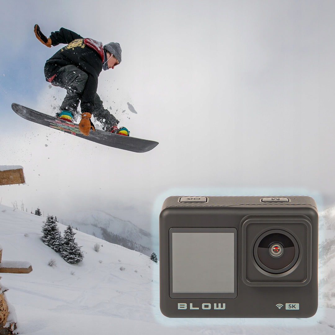Videocamera sportiva Pro4U 5K Blow, qualità 5K Ultra HD, 20 megapixel, obiettivo grandangolare da 160°, impermeabile, telecomando, 78-568#