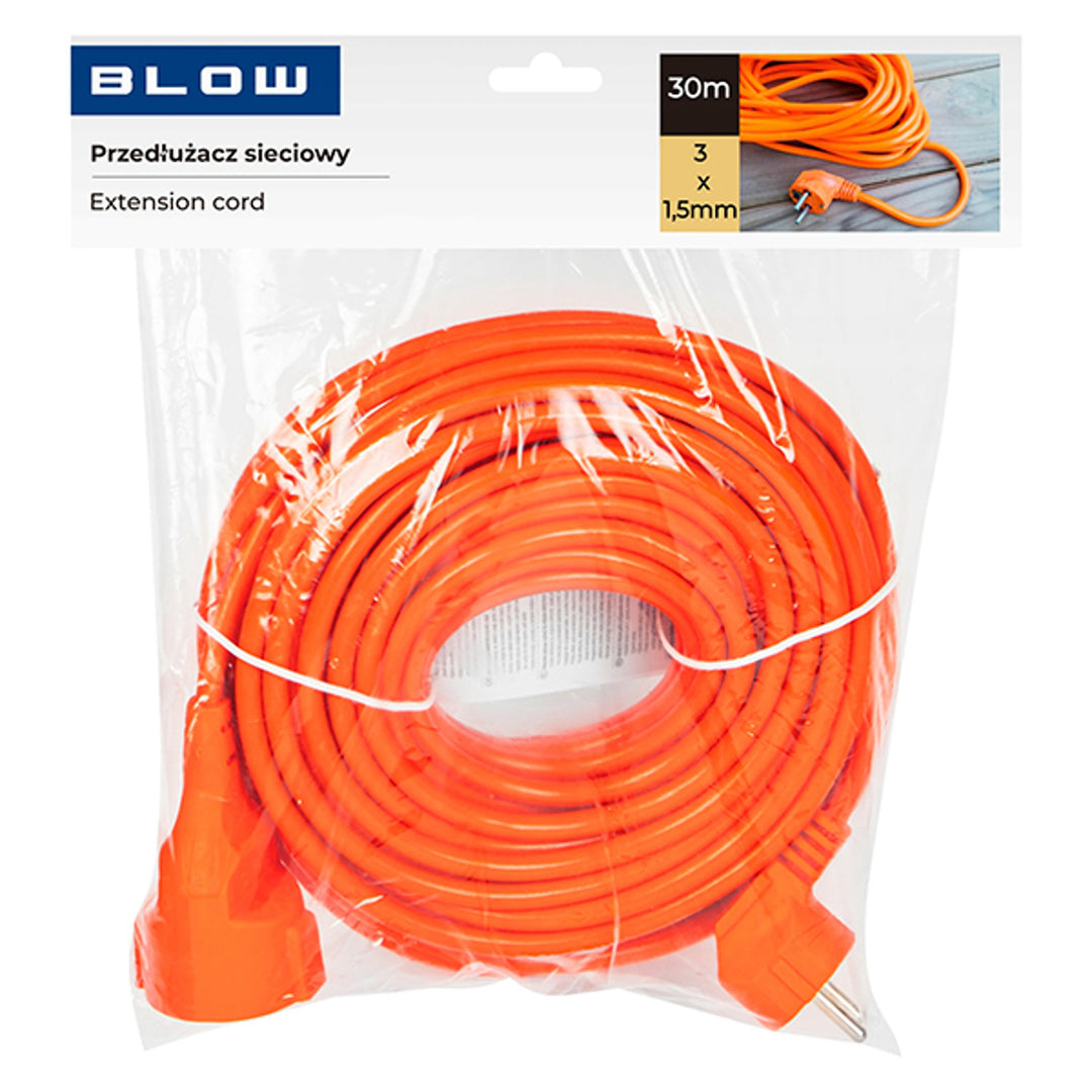 Prolunga Blow, colore arancione, lunghezza 30 m, presa con messa a terra, PR-160