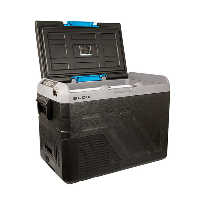 Frigorifero da viaggio per auto a compressore Blow, capacità 35 L, pannello di controllo touch, 12 V, 24 V e 230 V, presa USB-C, 44-208#