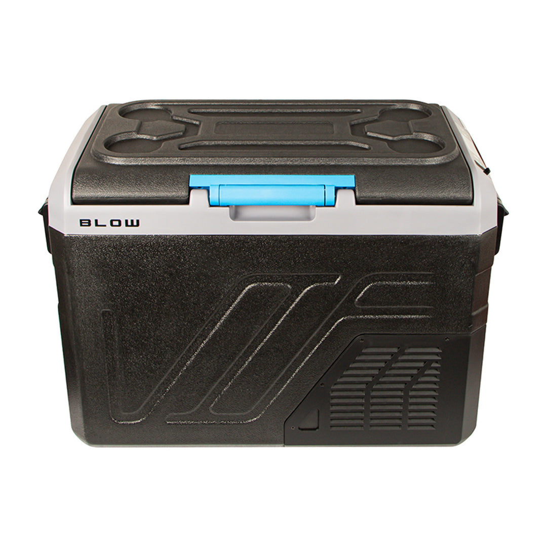 Frigorifero da viaggio per auto a compressore Blow, capacità 35 L, pannello di controllo touch, 12 V, 24 V e 230 V, presa USB-C, 44-208#