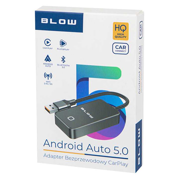 Adattatore universale CarPlay / Android Auto Blow, Bluetooth 5.0, consumo energetico 0,75 W, Plug & Play, 78-429