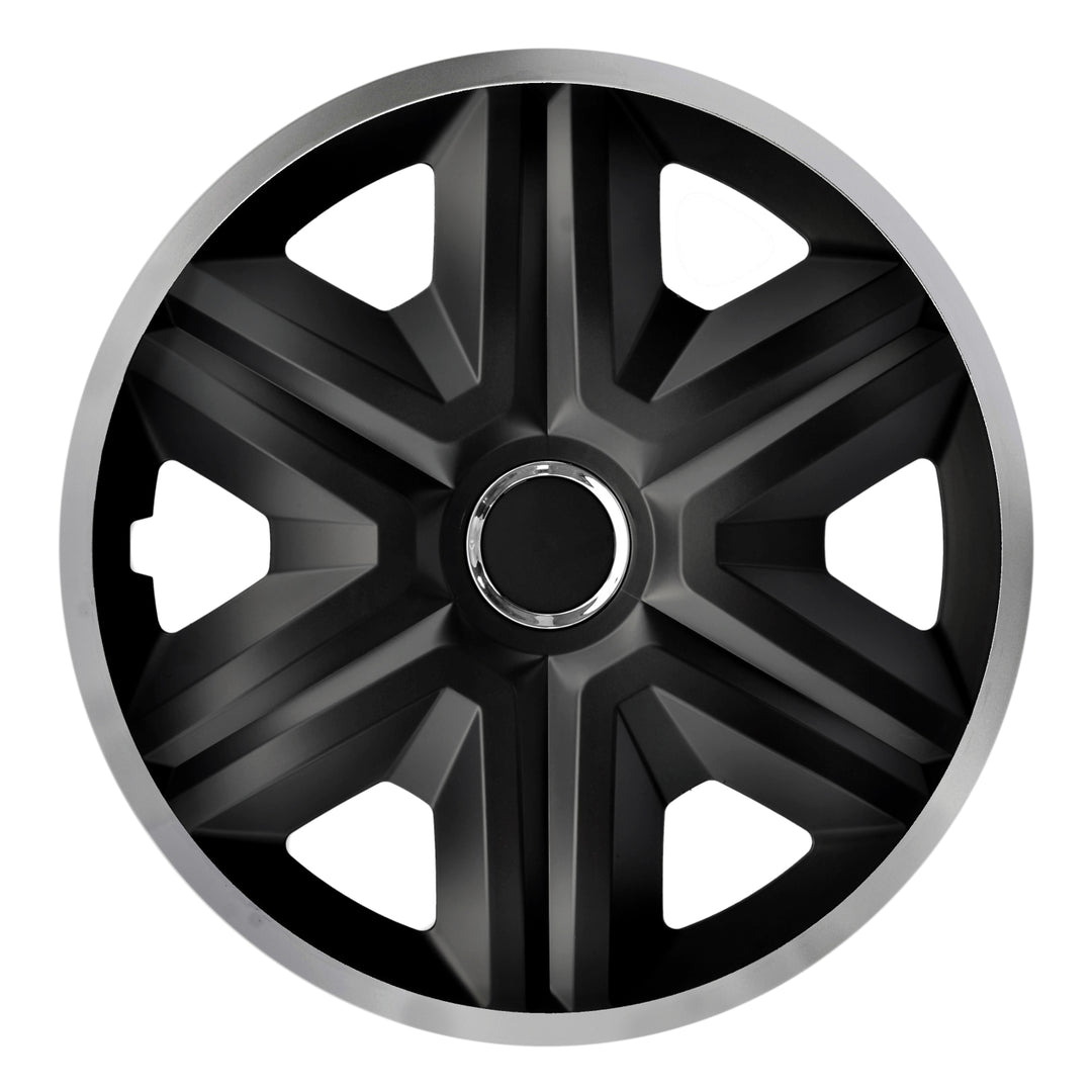 Copricerchio universale da 14'' NRM Fast Lux argento-nero, 1 pezzo