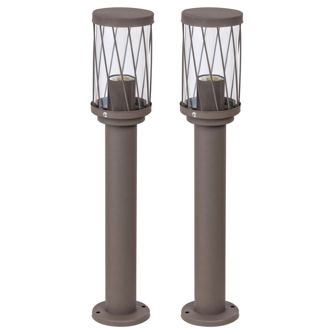 Lampada da giardino a piantana Rabalux Budapest, IP44, colore marrone, attacco E27, max 40 W, 8889, 2 pezzi