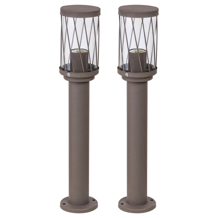 Lampada da giardino a piantana Rabalux Budapest, IP44, colore marrone, attacco E27, max 40 W, 8889, 2 pezzi