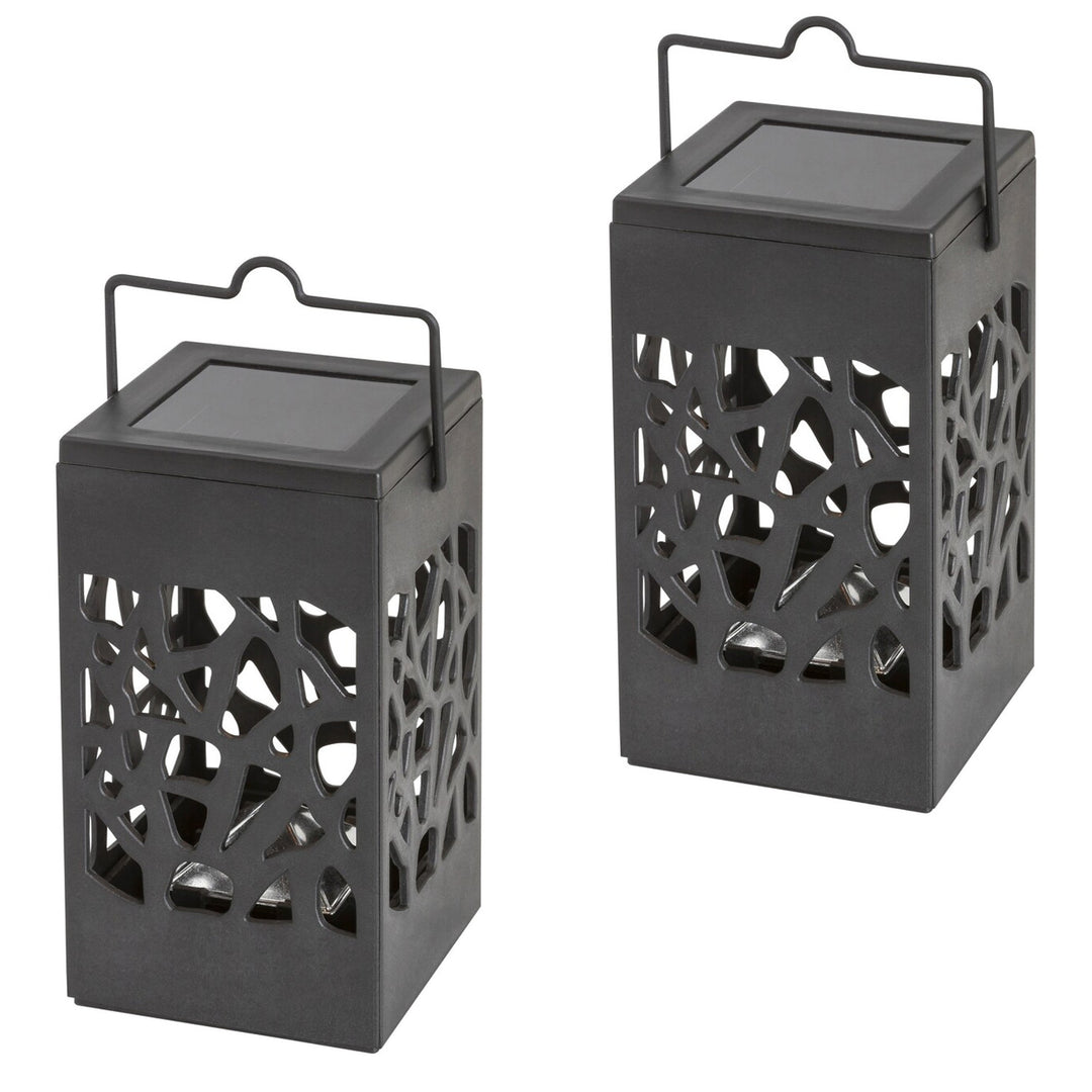 Lampada solare Mora, 1 lm, grado di protezione IP23, colore nero, LED da 0,07 W, 8948, 2 pezzi