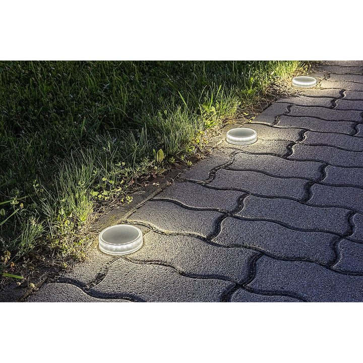 Lampada solare Trillo LED da 0,3 W, sensore crepuscolare, colore trasparente, IP65, K 4000, 77175, 2 pezzi
