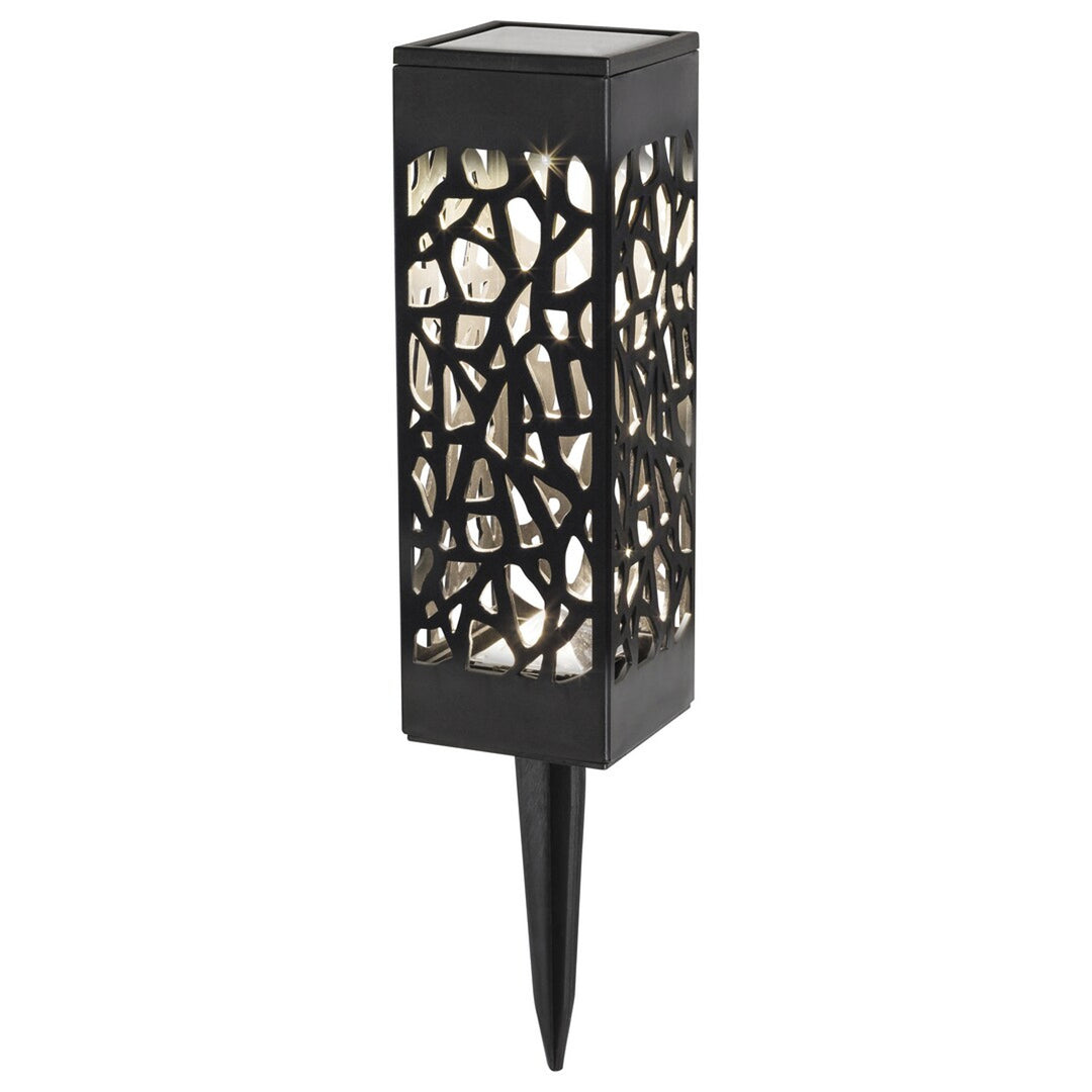 Lampada solare Mora, 2 lm, grado di protezione IP23, colore nero, LED da 0,16 W, 8949, 2 pezzi