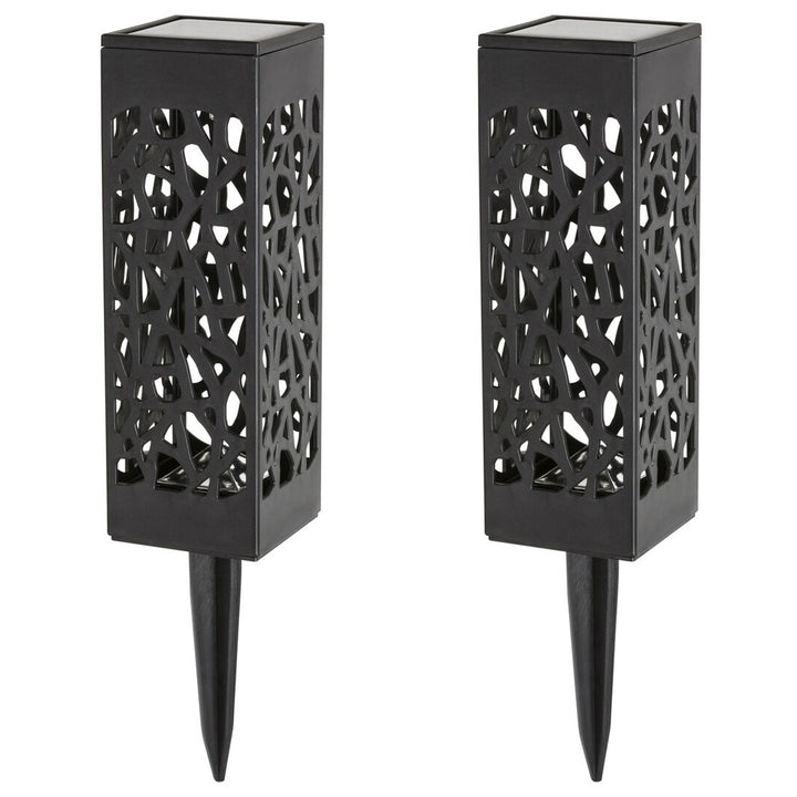 Lampada solare Mora, 2 lm, grado di protezione IP23, colore nero, LED da 0,16 W, 8949, 2 pezzi