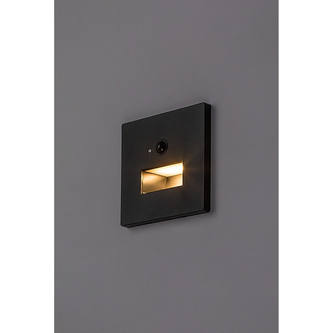 Lampada Lunca LED 1 W IP20 nera 3000, 4500, 6500 K con sensore di movimento e sensore di luce, 77197, 2 pezzi