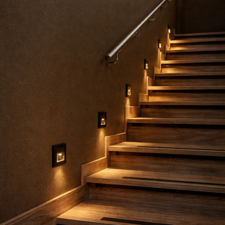 Lampada Lunca LED 1 W IP20 nera 3000, 4500, 6500 K con sensore di movimento e sensore di luce, 77197, 2 pezzi