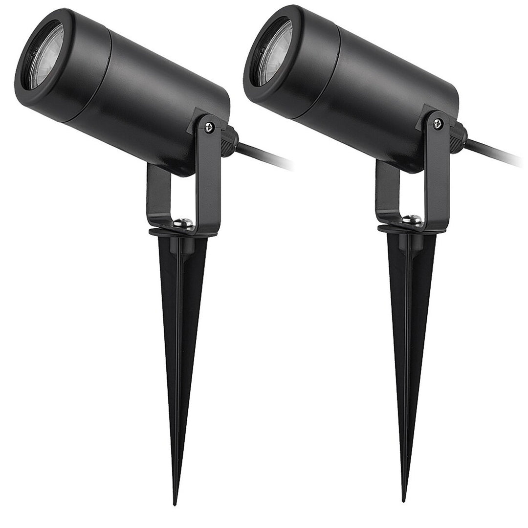 Lampada da terra Rabalux Krobia, IP65, colore nero, attacco GU10, max 4 W, 7814, 2 pezzi