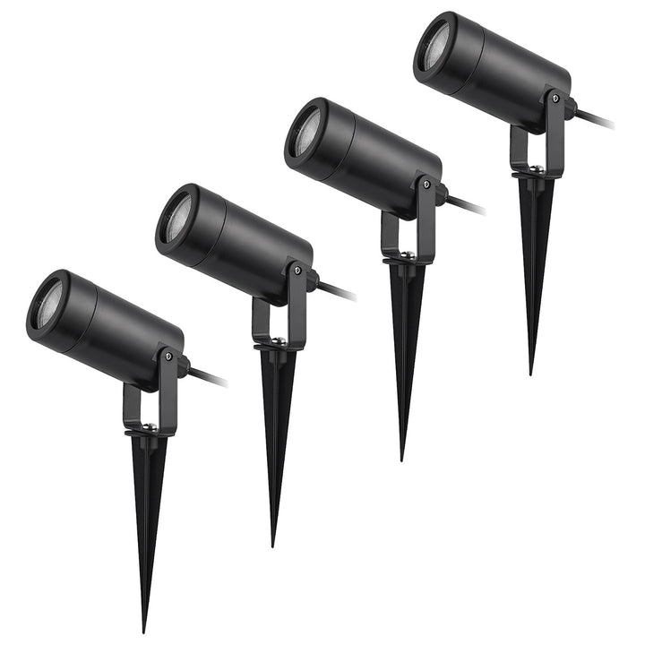 Lampada da terra Rabalux Krobia, IP65, colore nero, attacco GU10, max 4 W, 7814, 4 pezzi