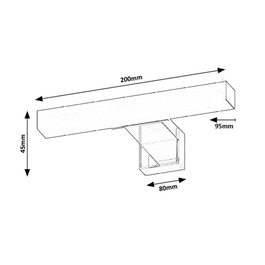 Lampada da bagno Rabalux Oliro LED 4 W nera IP44 4000 K, 75050