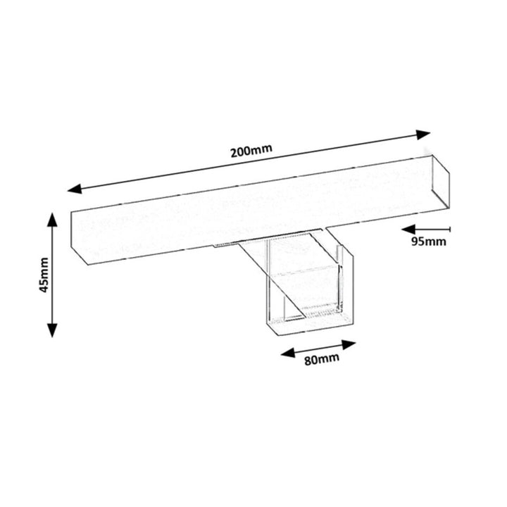 Lampada da bagno Rabalux Oliro LED 4 W nera IP44 4000 K, 75050