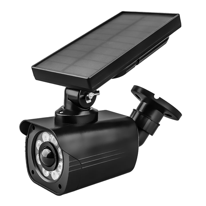 Falsa telecamera solare, LED lampeggiante, sensore di movimento, illuminazione a LED, adesivi inclusi, SOL1800S/B, 2 pezzi