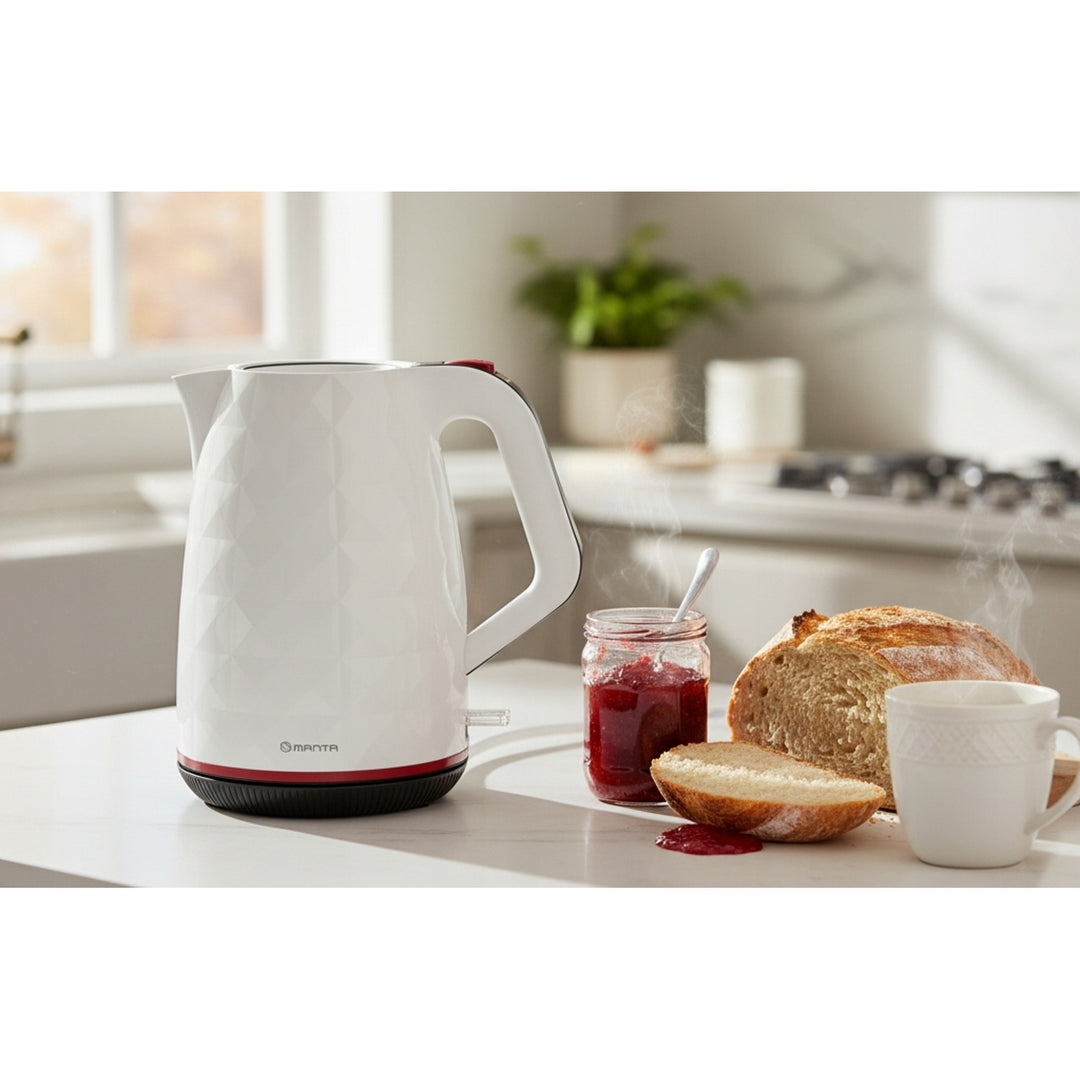 Bollitore elettrico senza filo Manta ORISA 1,7 L 2200 W bianco