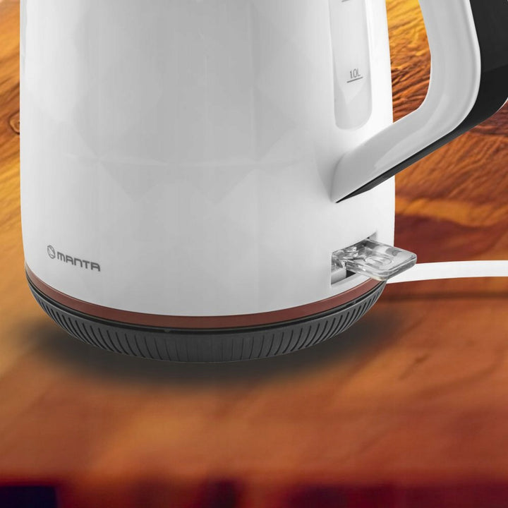 Bollitore elettrico senza filo Manta ORISA 1,7 L 2200 W bianco