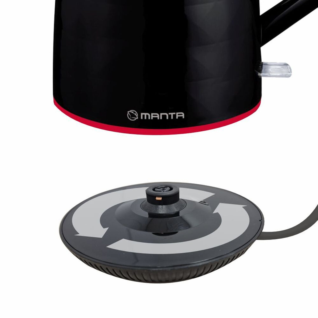 Bollitore elettrico senza filo Manta ORISA 1,7 L 2200 W nero