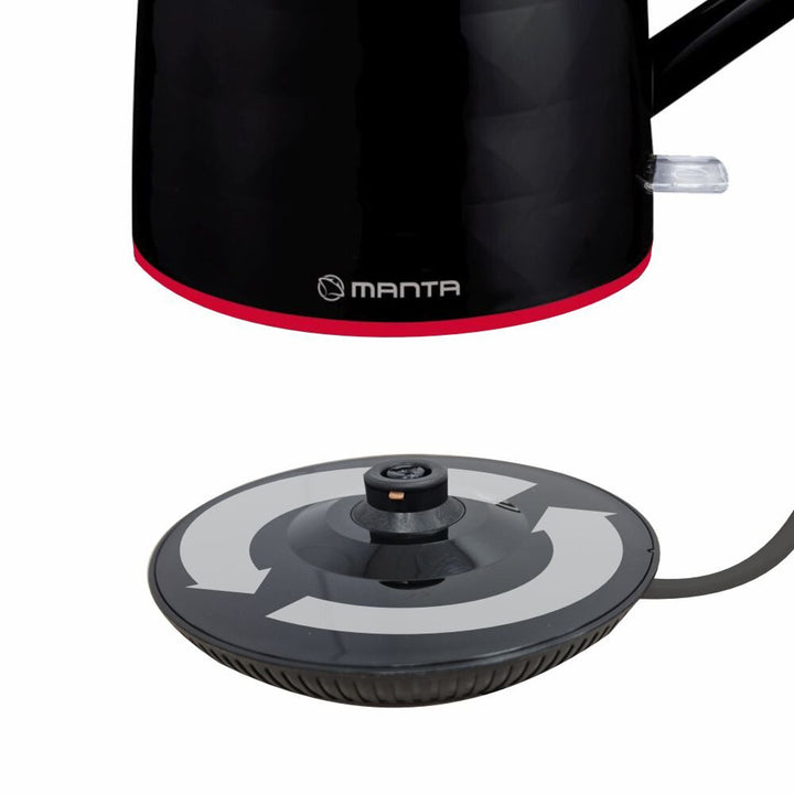 Bollitore elettrico senza filo Manta ORISA 1,7 L 2200 W nero