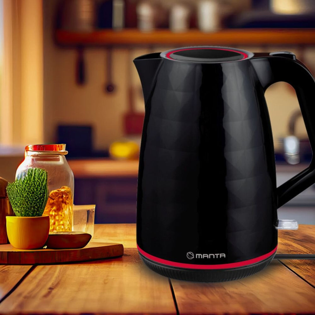 Bollitore elettrico senza filo Manta ORISA 1,7 L 2200 W nero