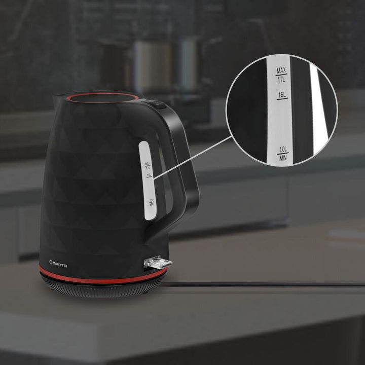 Bollitore elettrico senza filo Manta ORISA 1,7 L 2200 W nero