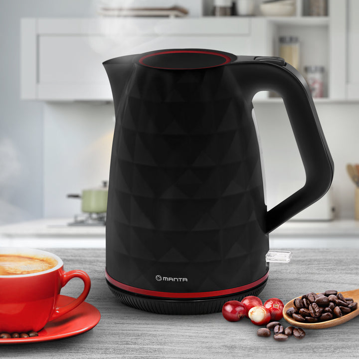 Bollitore elettrico senza filo Manta ORISA 1,7 L 2200 W nero
