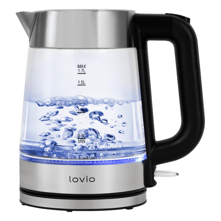 Bollitore elettrico senza filo in vetro Lovio LVGEK001