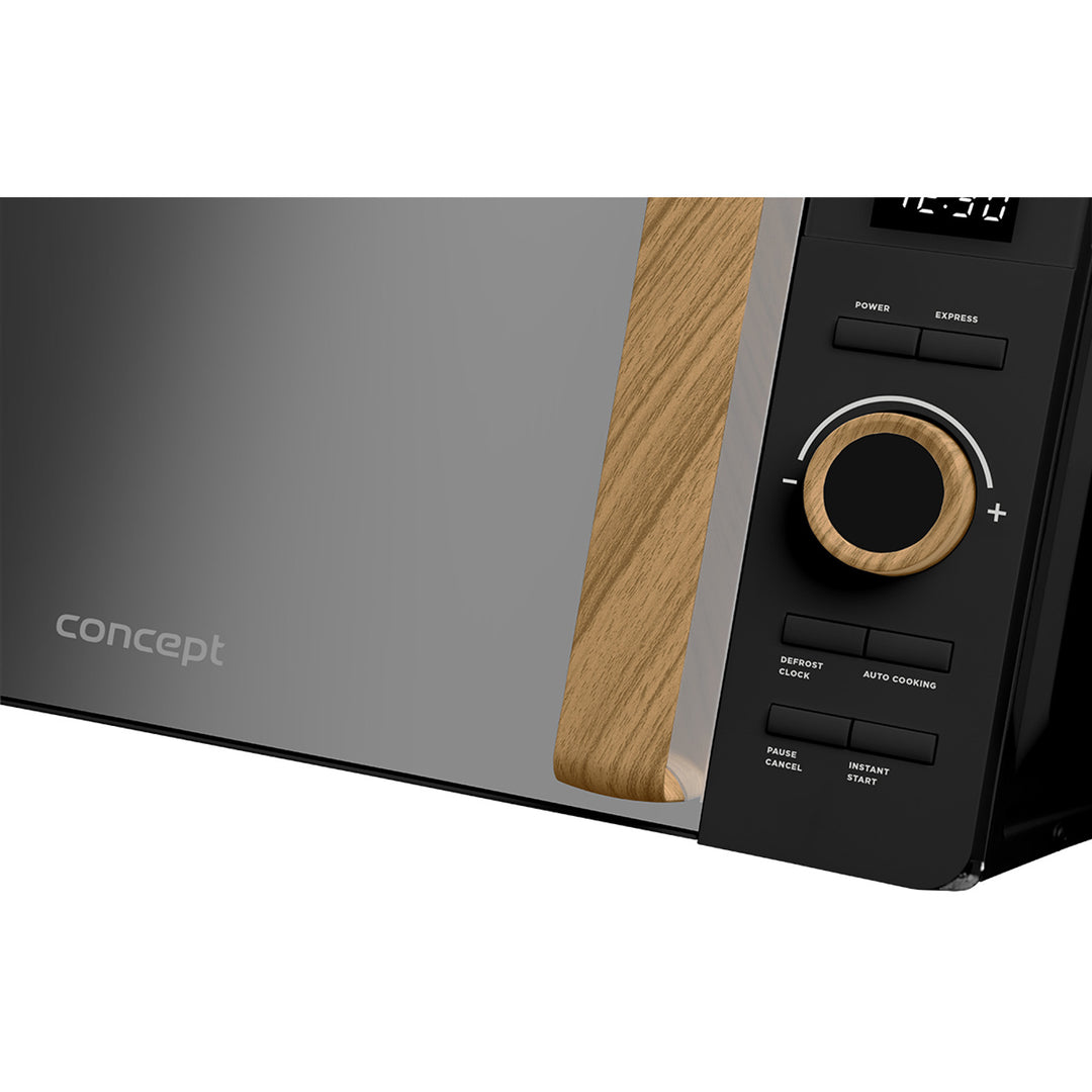 Forno a microonde Concept, 5 livelli di potenza, funzione di scongelamento, capacità 20 L, potenza 800 W, colore nero, MT3520bc