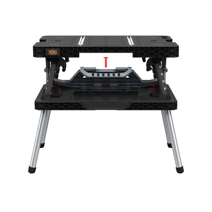 Tavolo da lavoro pieghevole 2.0 Keter, portata 453 kg, piano di lavoro 85x56 cm, gambe metalliche stabili, 271269