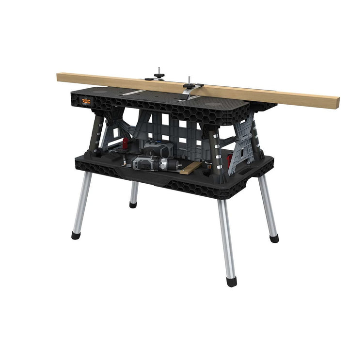 Tavolo da lavoro pieghevole 2.0 Keter, portata 453 kg, piano di lavoro 85x56 cm, gambe metalliche stabili, 271269