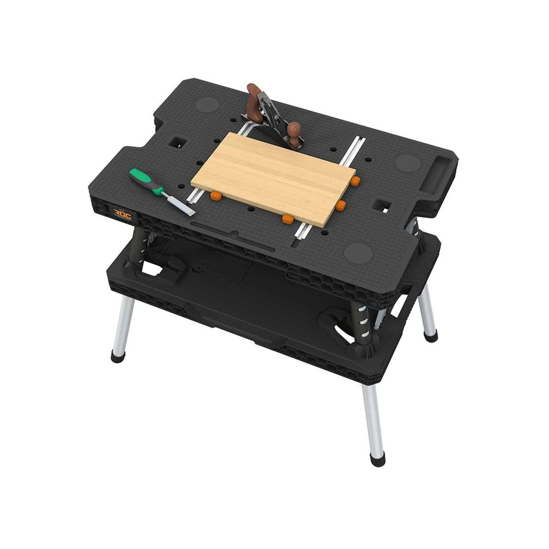Tavolo da lavoro pieghevole 2.0 Keter, portata 453 kg, piano di lavoro 85x56 cm, gambe metalliche stabili, 271269