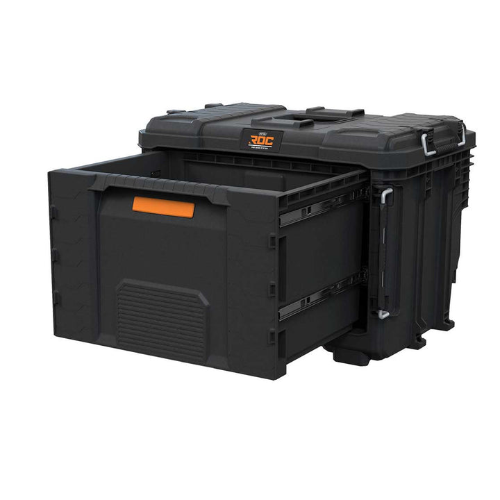 Cassetta degli attrezzi XL Keter ROC Pro Gear 2.0, con un unico cassetto capiente, sistema di sicurezza per il trasporto, possibilità di fissaggio a parete, struttura modulare, 271384