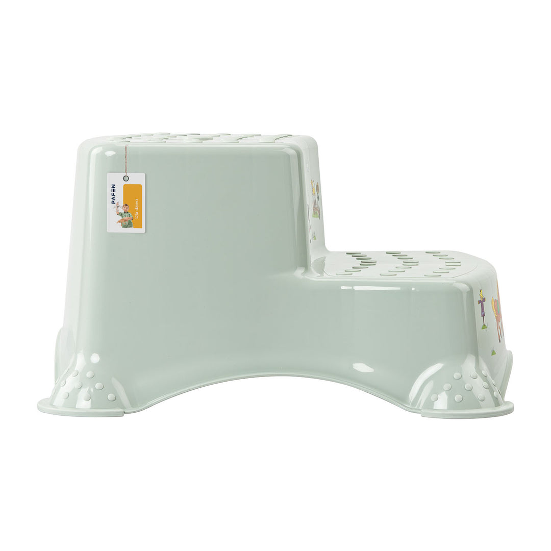 Piattaforma per bambini a due gradini Keeeper, con funzione antiscivolo, serie "Funny Farm", portata fino a 120 kg, 1003132006300