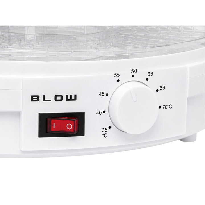 Essiccatore per funghi, verdura e frutta Blow, potenza 500 W, 6 vassoi inclusi, regolazione della temperatura 35-75 °C, 44-175