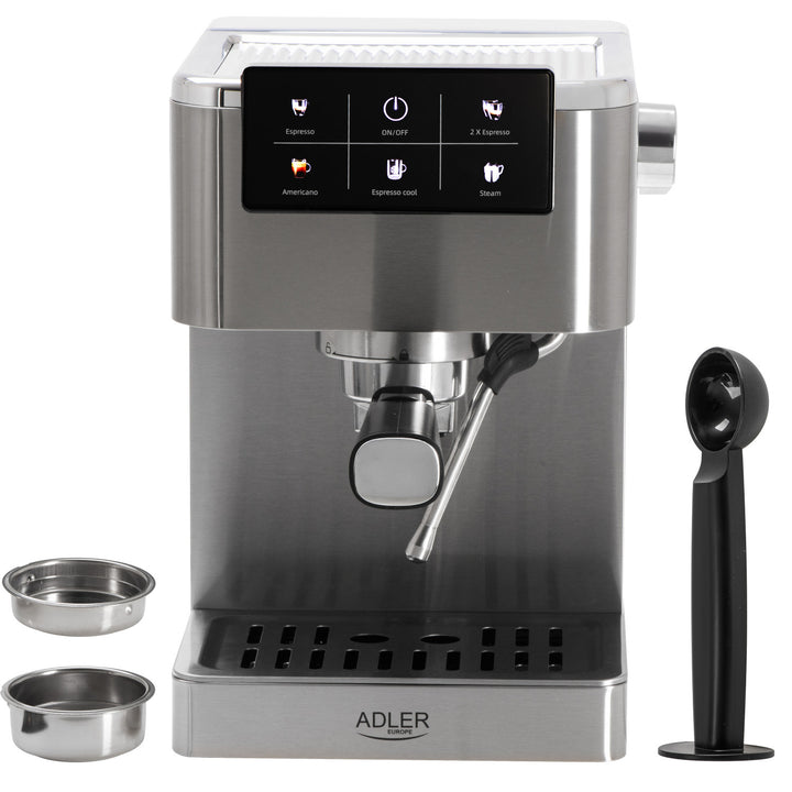 Macchina da caffè da 20 bar, Thermoblock, montalatte, 5 in 1, Adler AD 4390