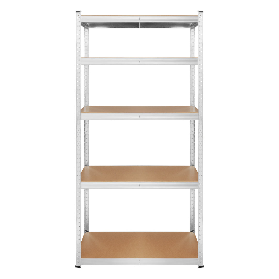 Scaffale metallico da magazzino, 5 ripiani, carico massimo fino a 750 kg, 180x90x40, colore argento, modello Rebel