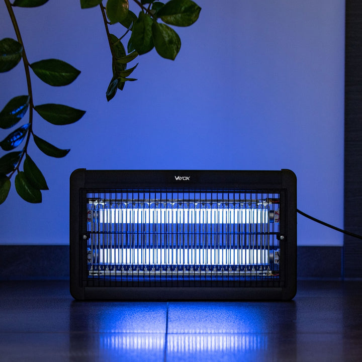 Lampada elettrostatica per zanzare, mosche e falene, trappola elettrica, UV, 20 W, Vayox
