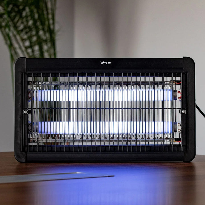 Lampada elettrostatica per zanzare, mosche e falene, trappola elettrica, UV, 20 W, Vayox