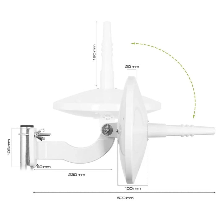 Antenna omnidirezionale DVB-T/T2 Digital720 combo bianca VA0066 Vayox