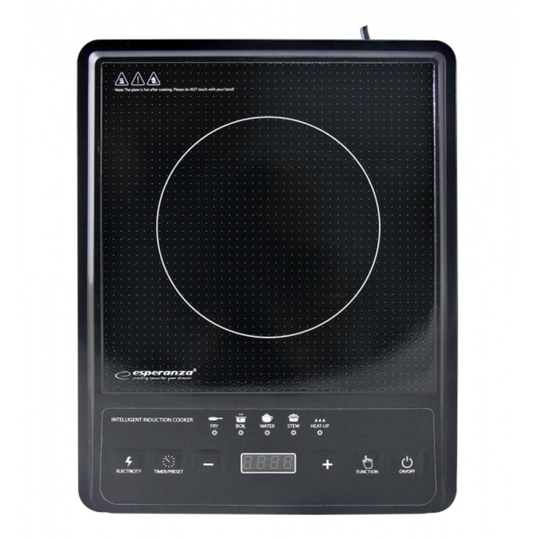 Piastra a induzione Esperanza, potenza 2000 W, 5 funzioni preimpostate, ampio display, Krakatau
