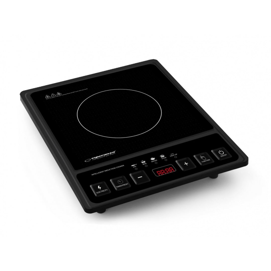 Piastra a induzione Esperanza, potenza 2000 W, 5 funzioni preimpostate, ampio display, Krakatau