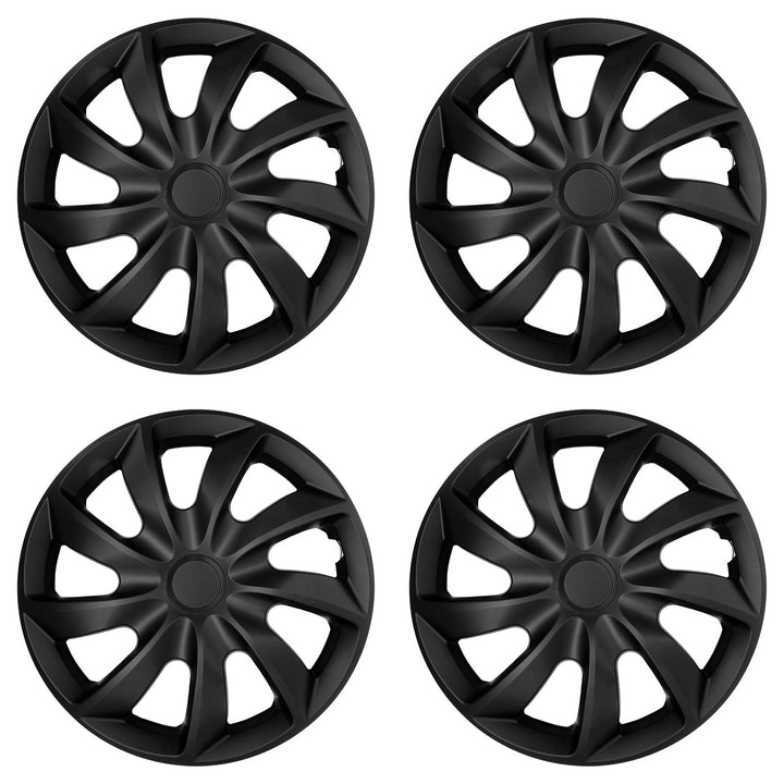 Copriruota universali da 15'' NRM Quad, neri opachi, 4 pezzi