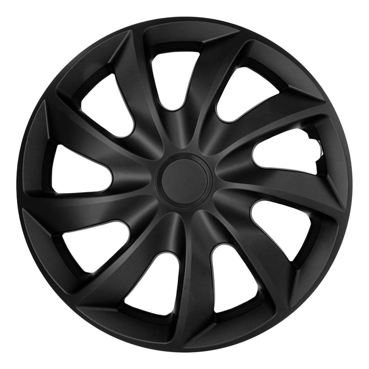 Copriruota universali da 15'' NRM Quad, neri opachi, 4 pezzi