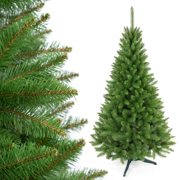 Albero di Natale in abete su supporto Premium da 220 cm, folto e realistico, Damich