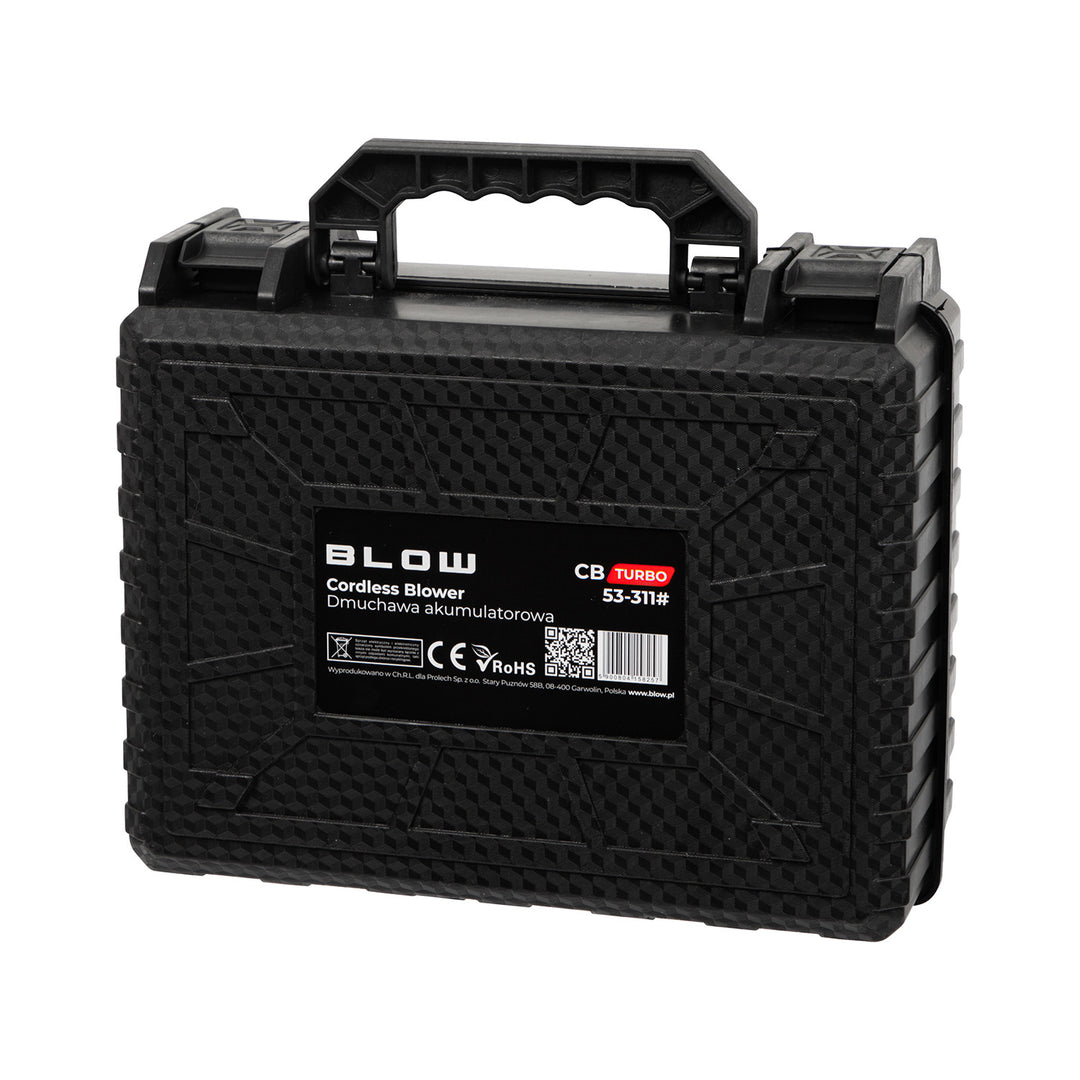 Soffiatore a batteria BLOW 21V CB TURBO, 130.000 giri/min, 2,4 Ah, valigetta