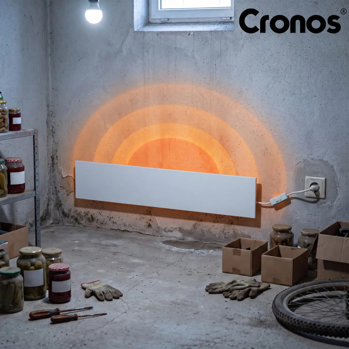 Pannello riscaldante a infrarossi Cronos Anti-Mold, potenza 50 W, per il riscaldamento localizzato e la deumidificazione delle pareti umide, MRH-50