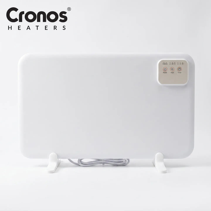 Pannello riscaldante a infrarossi da scrivania Cronos, potenza 120 W, timer, 3 livelli di funzionamento, DCH-150